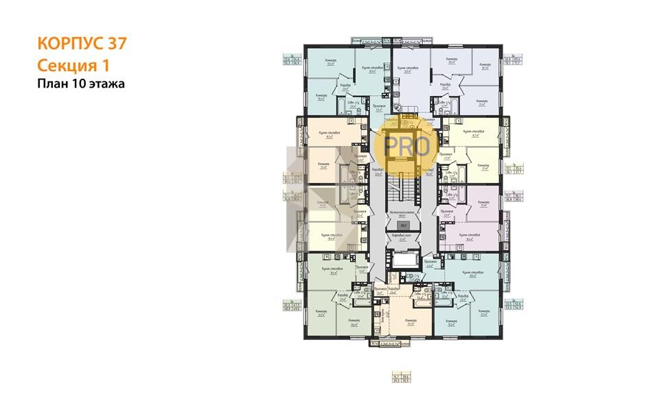 Планировка этажей 10