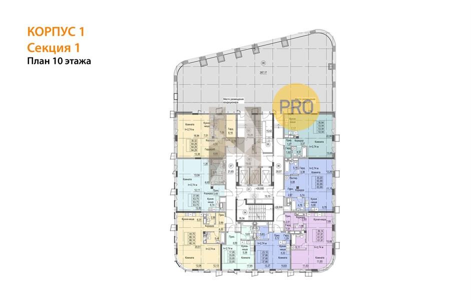 Планировка этажей 10