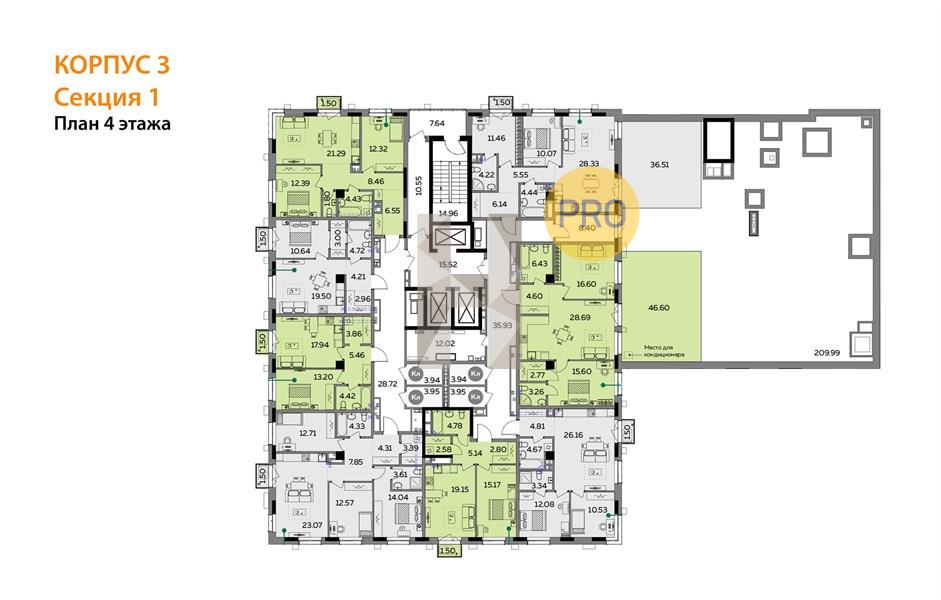 Планировка этажей 4