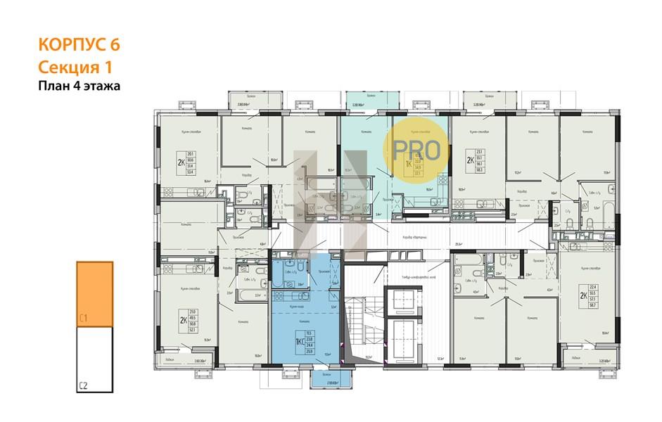 Планировка этажей 4