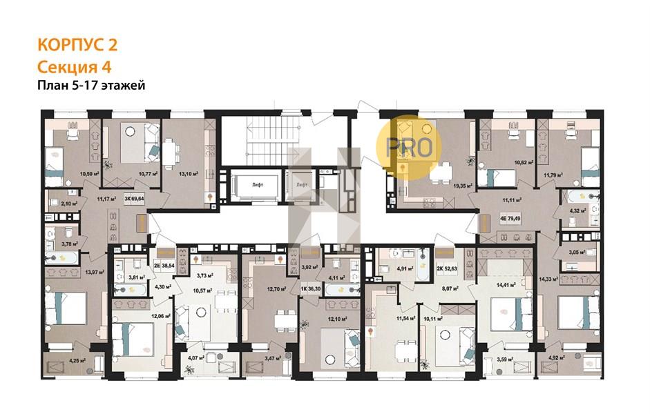 Планировка этажей 15