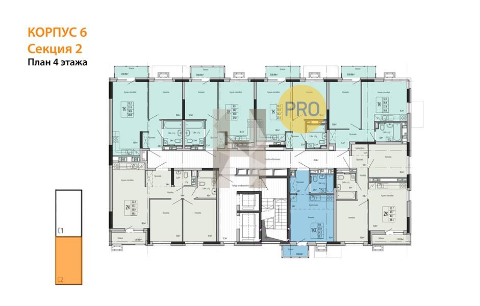 Планировка этажей 4