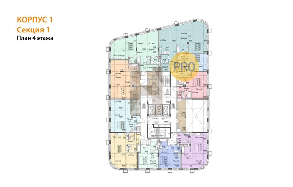 Планировка этажей 4