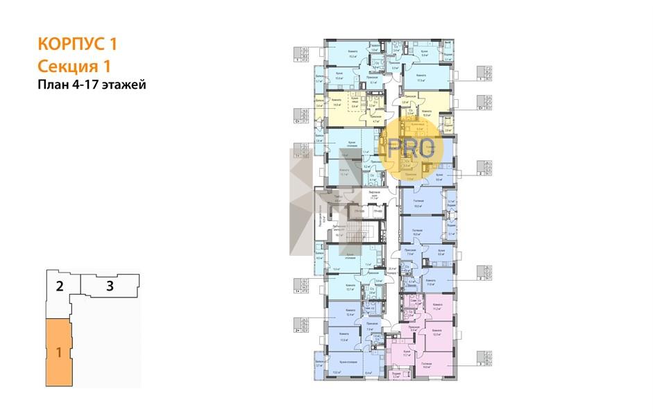 Планировка этажей 12-17