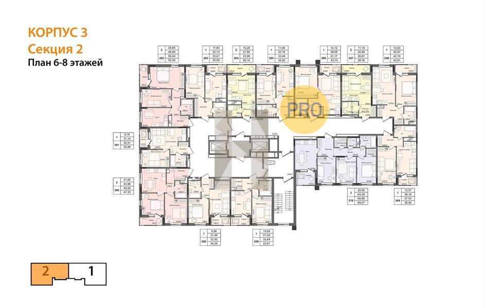 Планировка этажей 7-8