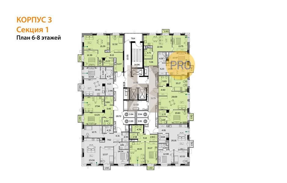 Планировка этажей 6