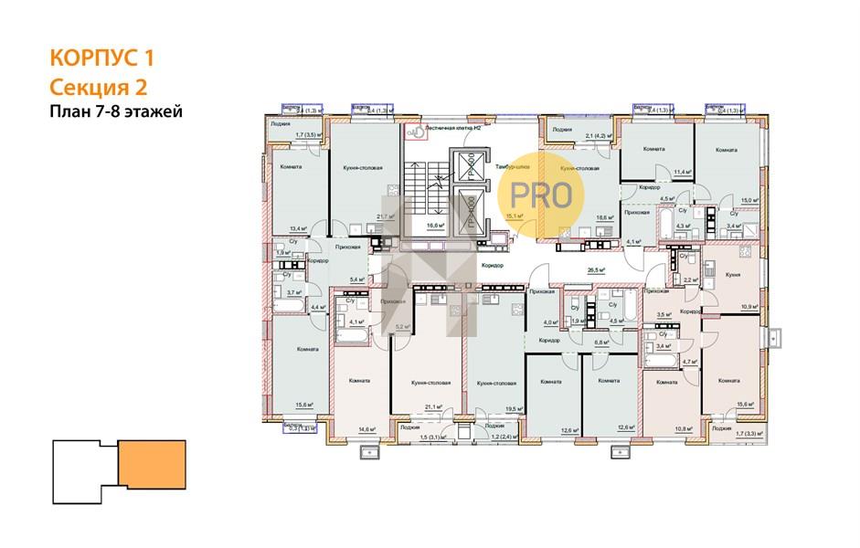 Планировка этажей 7