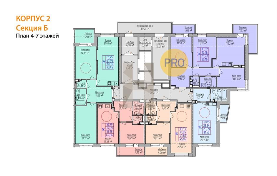 Планировка этажей 5