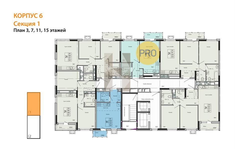 Планировка этажей 3