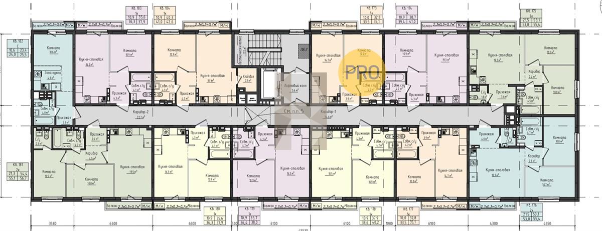 Планировка этажей 6