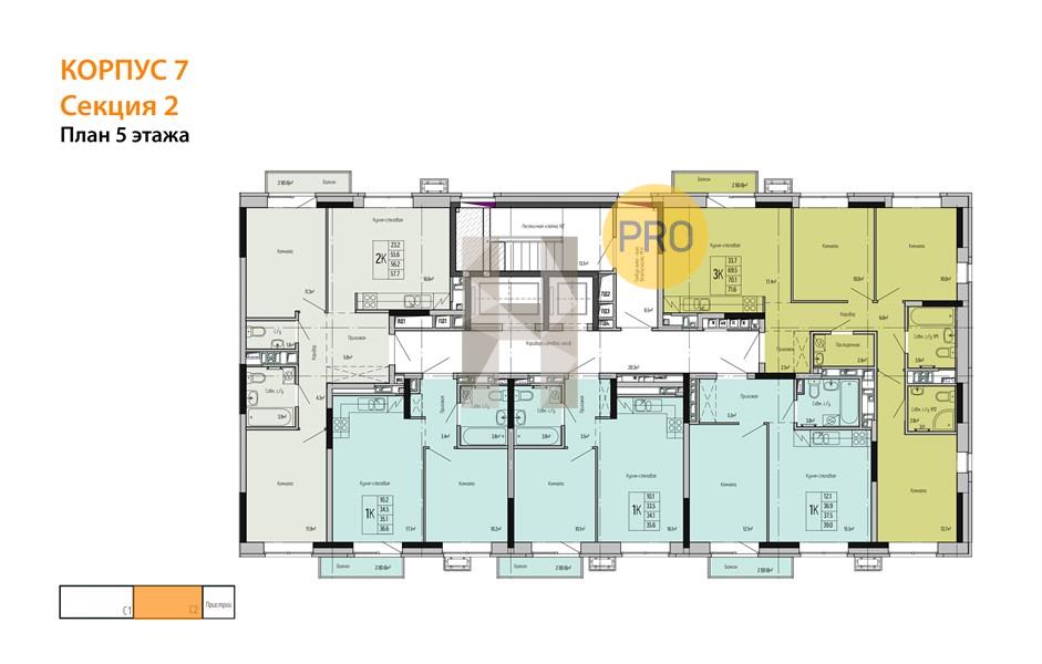 Планировка этажей 5