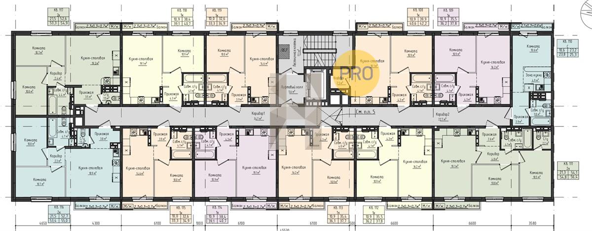 Планировка этажей 10