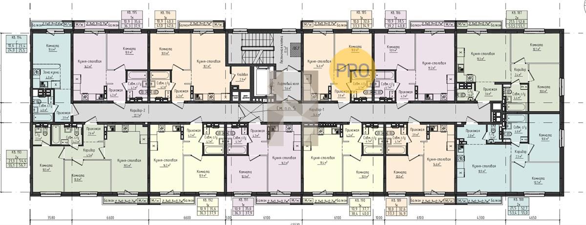 Планировка этажей 7-9