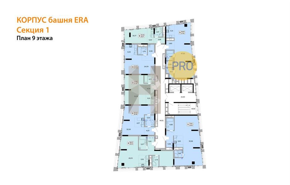 Планировка этажей 9