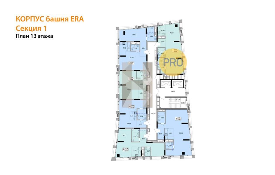 Планировка этажей 13