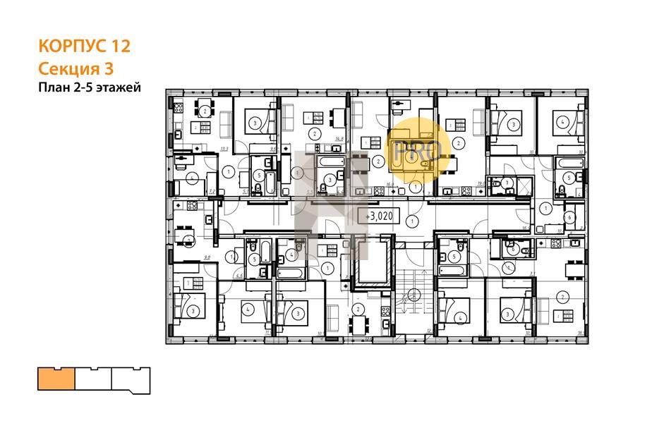 Планировка этажей 3