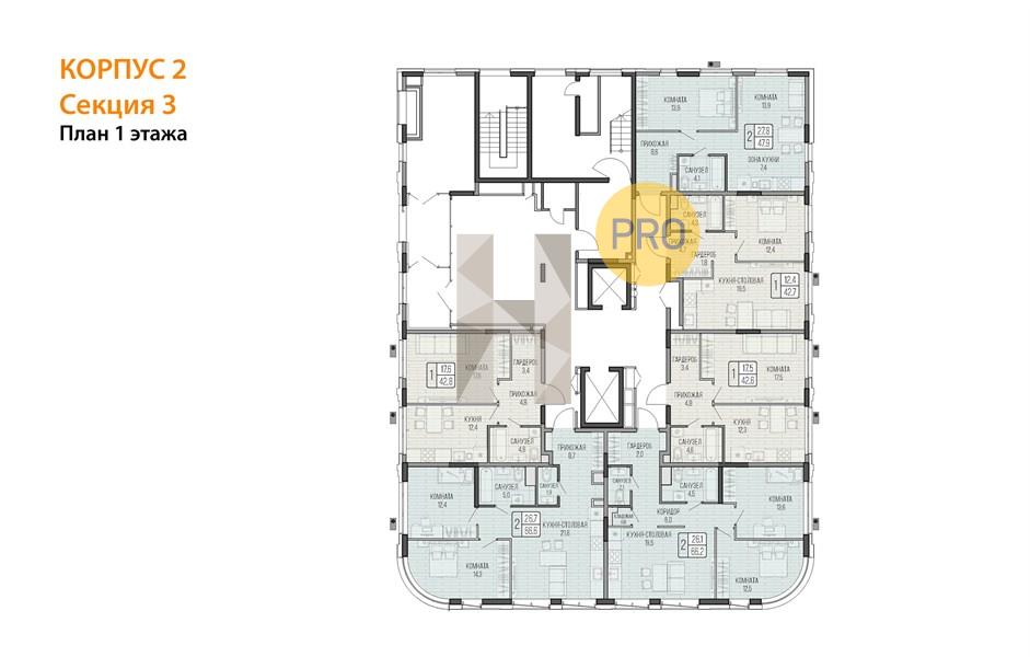 Планировка этажей 1