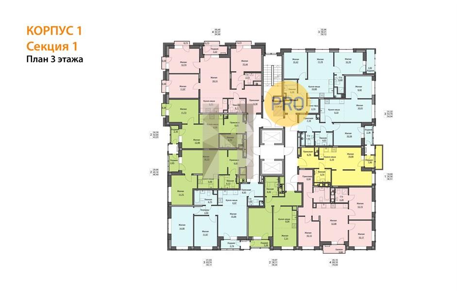 Планировка этажей 3