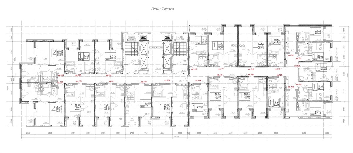 1—комн. квартира, 37.1 кв.м, 17/28 этаж