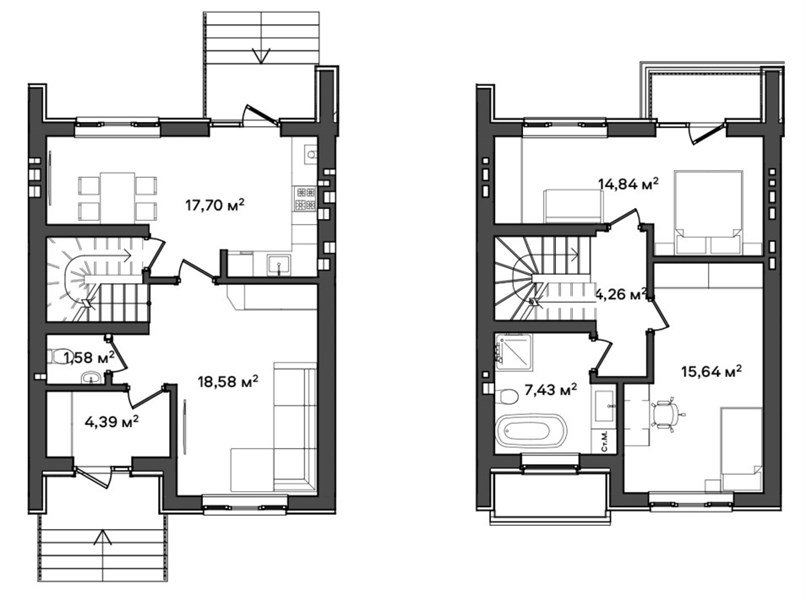 3—комн. квартира, 98 кв.м, 1/2 этаж