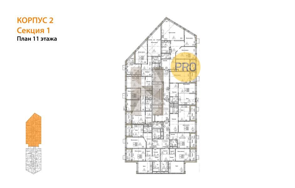 3—комн. квартира, 107.03 кв.м, 11/21 этаж