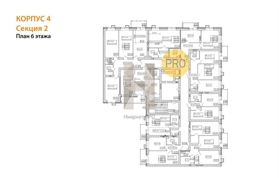 1—комн. квартира, 35.27 кв.м, 6/10 этаж