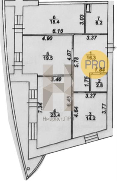 3—комн. квартира, 110.9 кв.м, 7/14 этаж